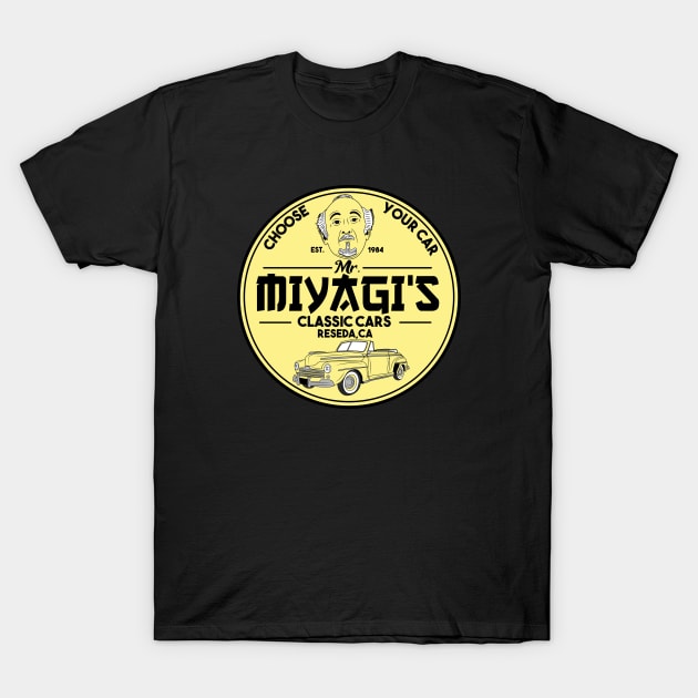 Mr Miyagi classic cars T-Shirt by carloj1956